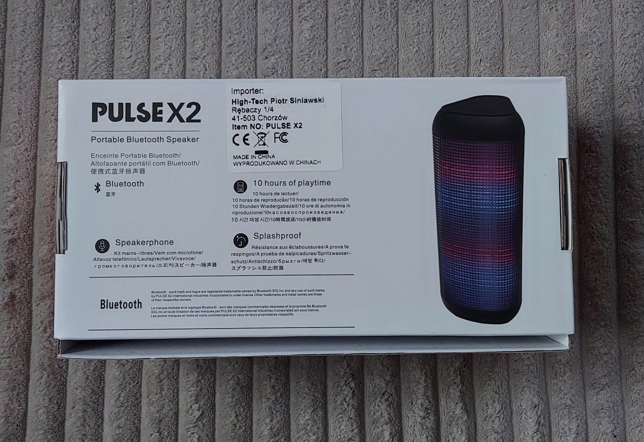 NOWY głośnik bezprzewodowy bluetooth Led
Model Pulse X2