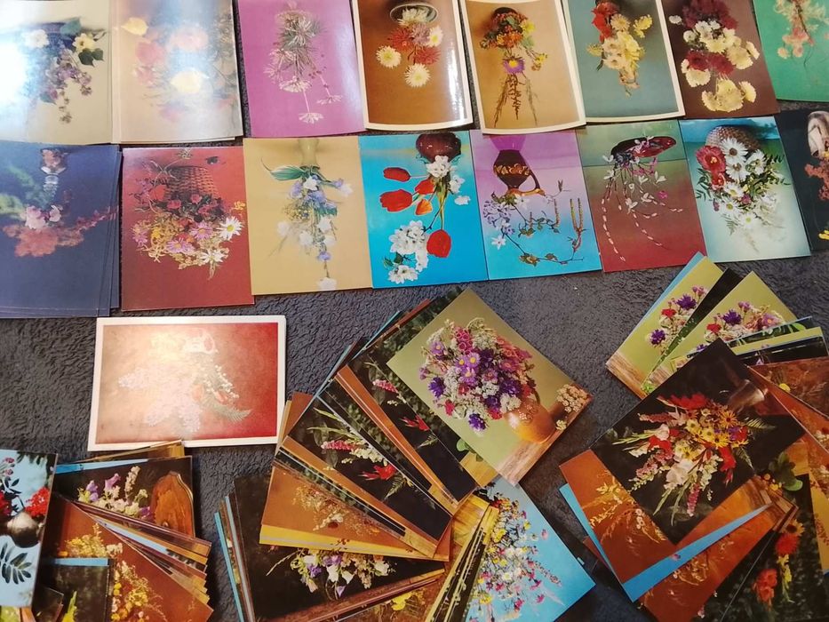 Коллекция открыток. Цветы. Чистые и заполненные. 500 штук