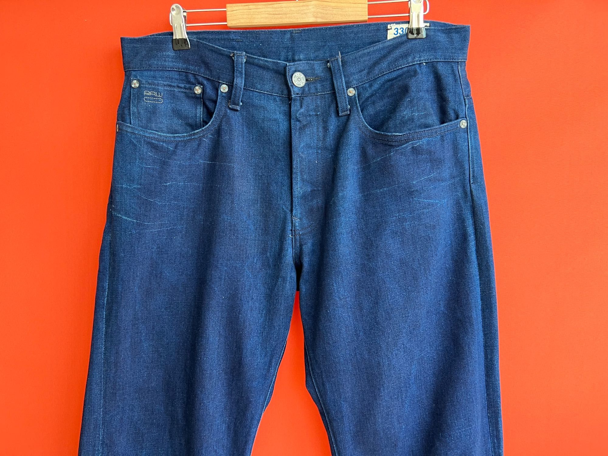 G-Star Raw 3301 Staright мужские джинсы штаны размер 33 34 Б У