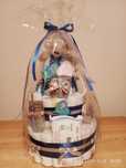 Śliczny tort pieluszkowy -prezent baby shower,narodziny,chrzest,roczek