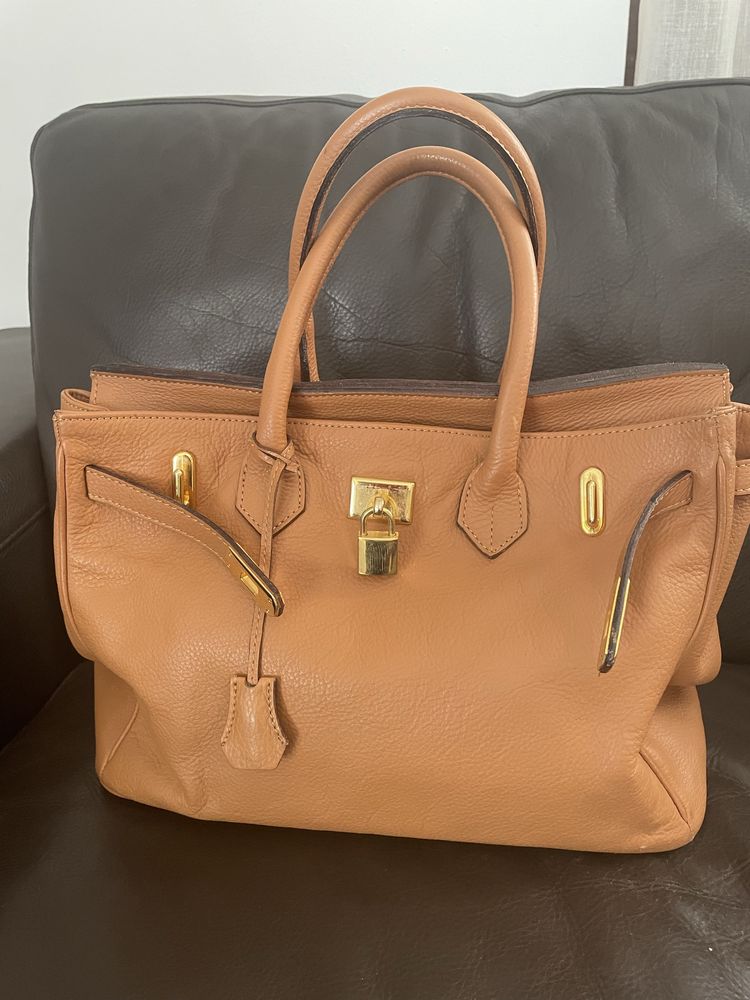 Mala em pele de José Amante estilo Birkin