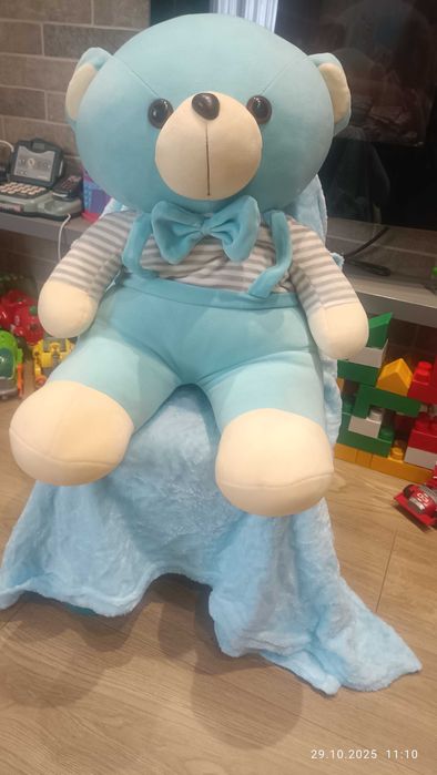 М'яка іграшка подушка плед 3 в 1, ведмедик