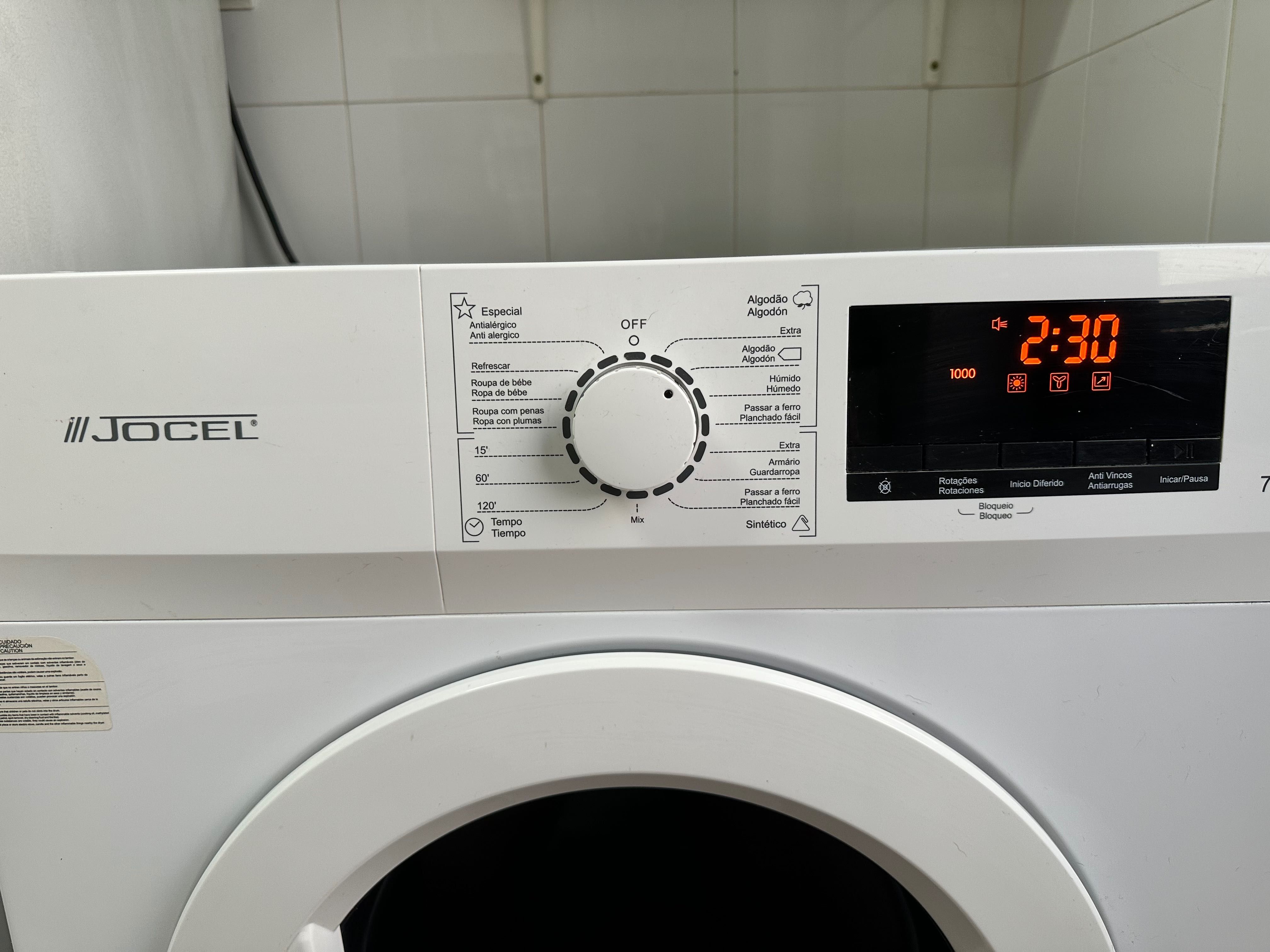 Máquina de secar roupa Jocel 7kg