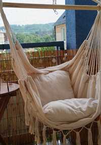 Hamak brazylijski huśtawka ogrodowa 2 poduszki