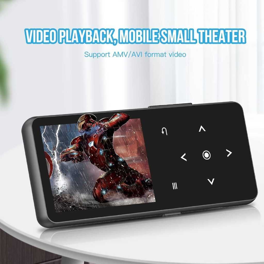 Odtwarzacz MP3 64 GB Bluetooth 5.0 dźwięk Hi-Fi, wbudowany głośnik HD