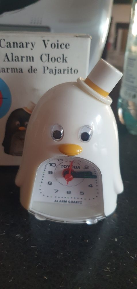Zegar budzik pingwinek