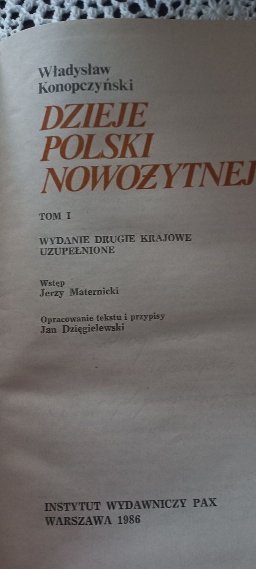 Dzieje Polski nowożytnej część 1 i 2 Władysław konopczyński