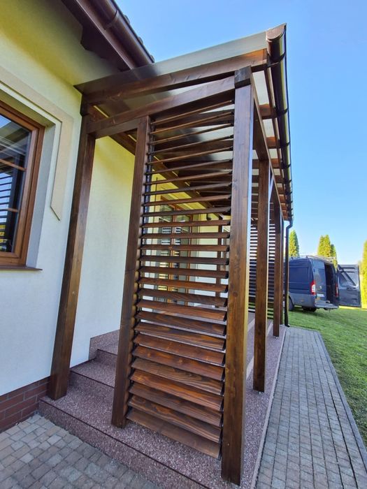 Zadaszenie tarasu / wiaty ruchome deseczki
