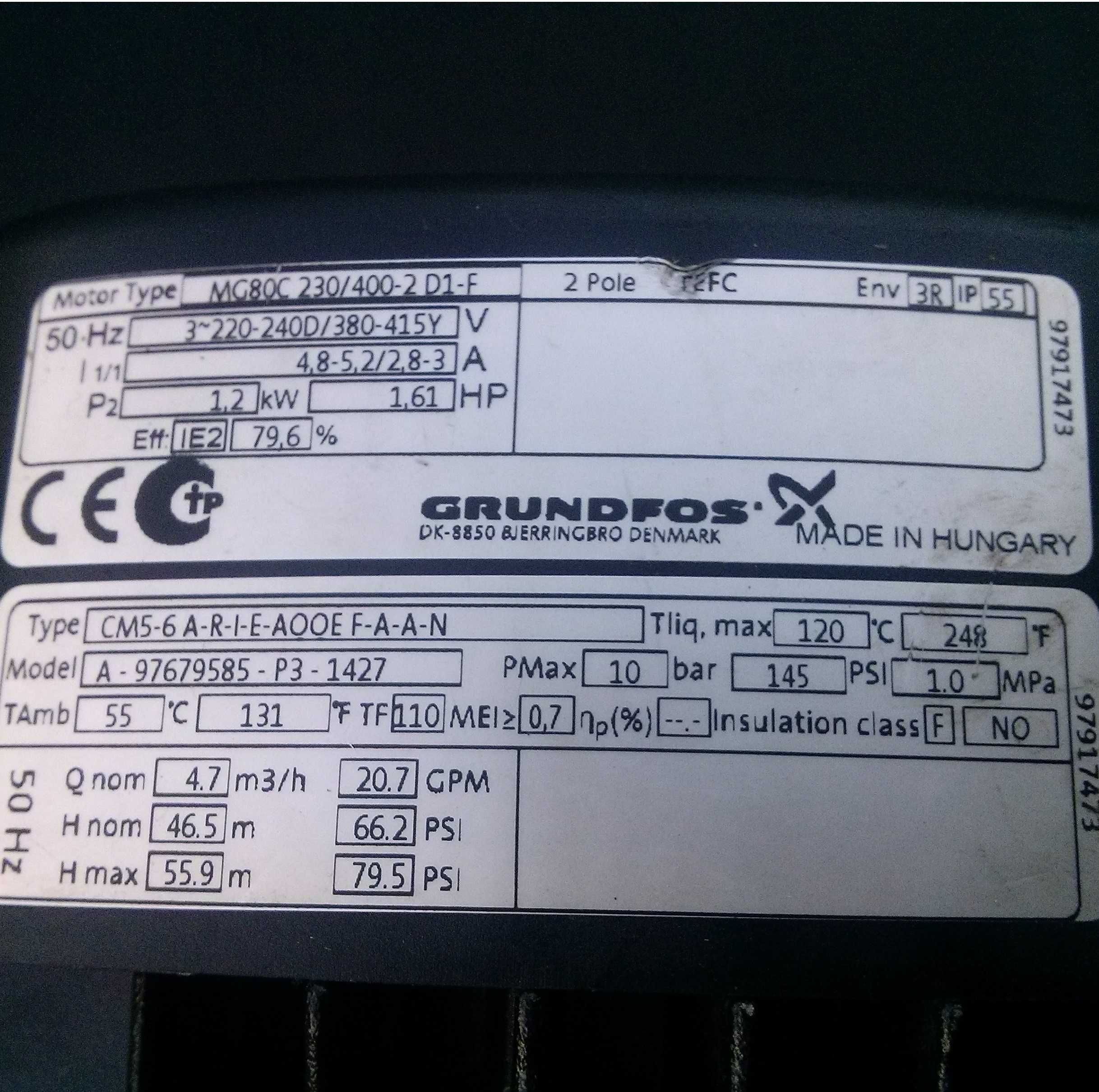 Pompa z Silnikiem GRUNDFOS MG80C