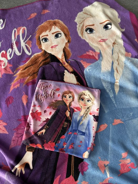 Zestaw/konplet koc+poszewka nanpoduszkę Frozen Anna Elza