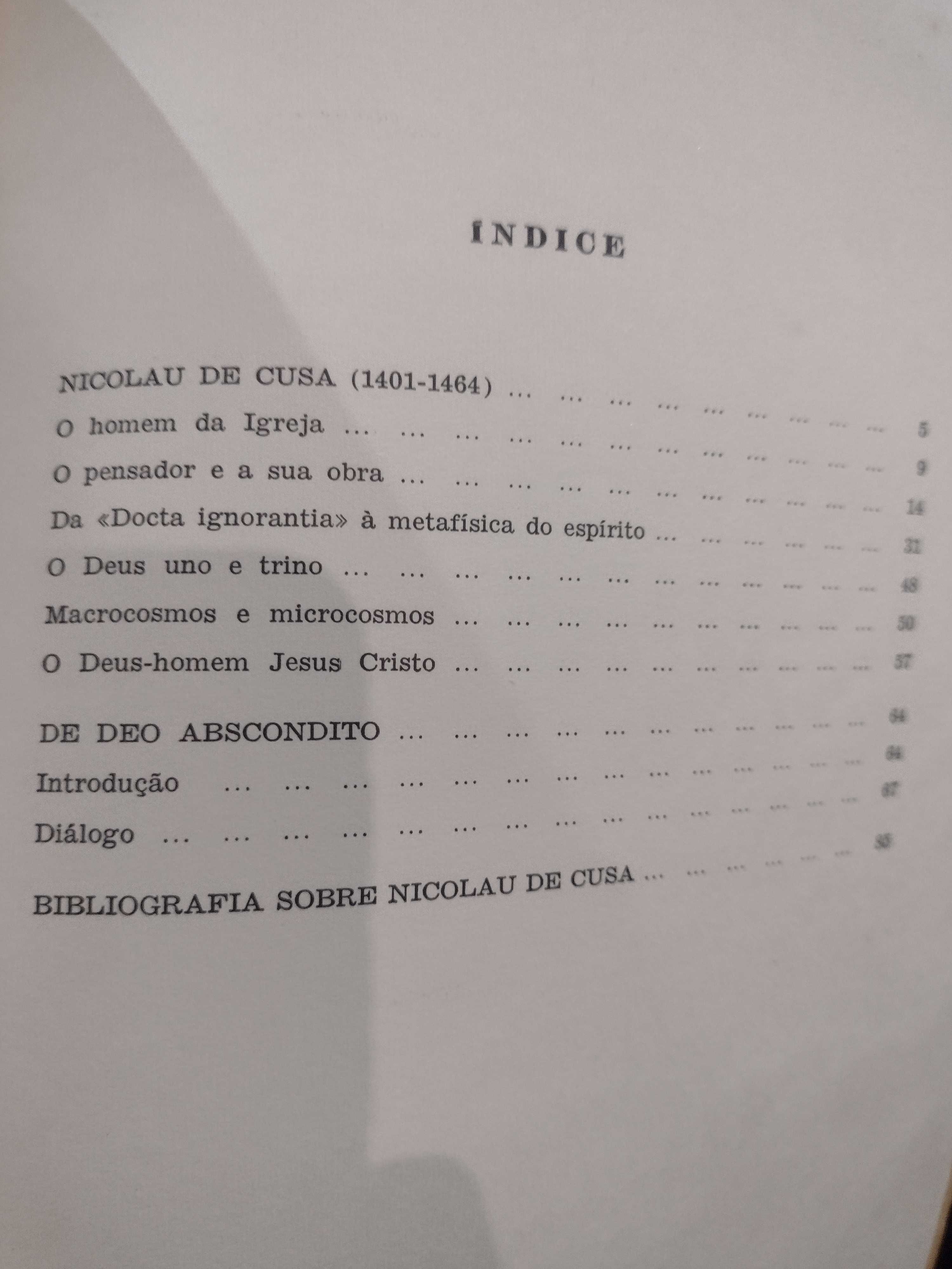 Bibliografia Nicolau de Cusa (1401/1464) Eusebio Colomer