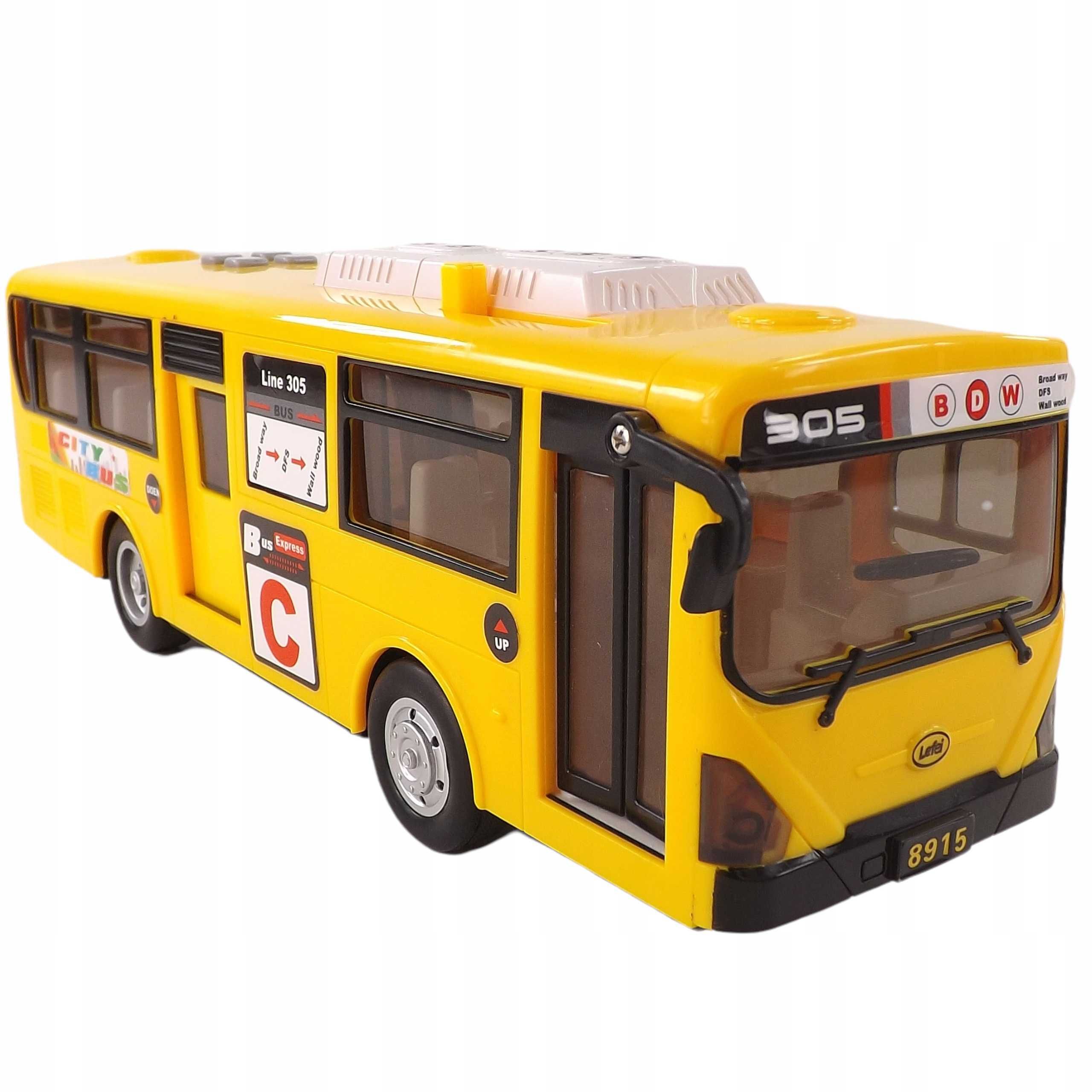 CITY BUS EXPRESS Yellow duży żółty autobus miejski No.:8915
