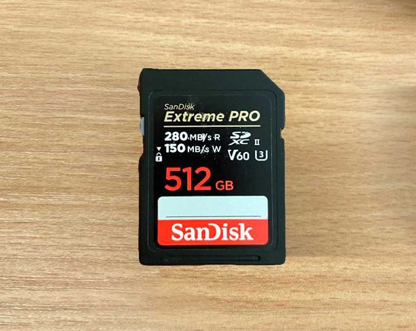 Карта пам'яті SanDisk Extreme Pro 512GB V60, U3, Class 10 SDXC UHS-II