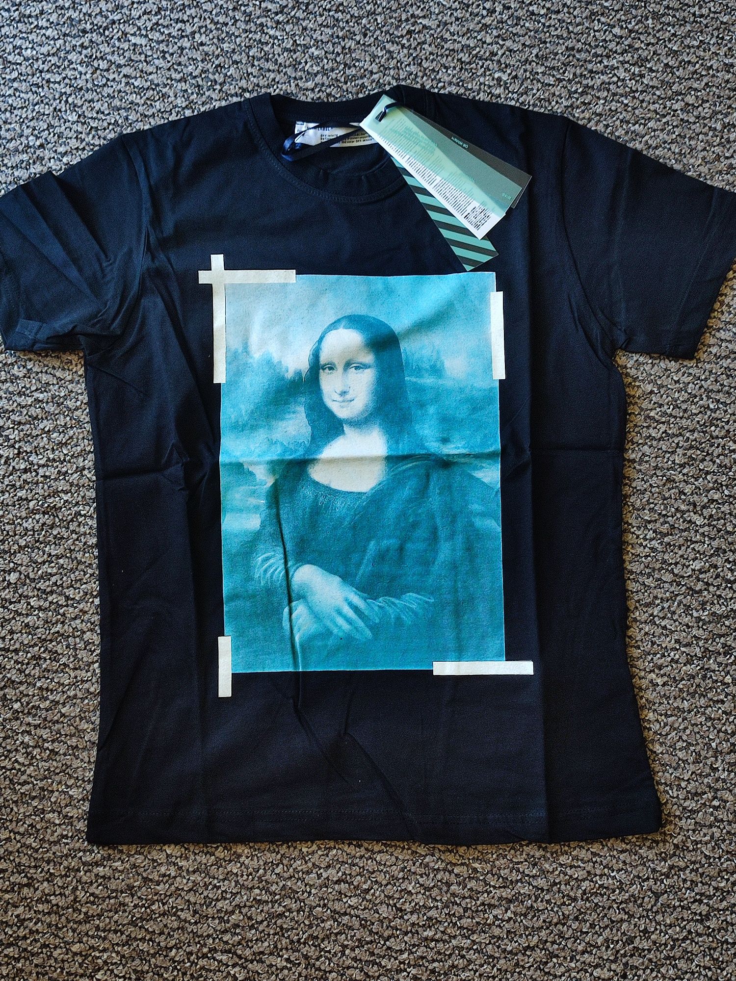 T-shirt męski rozmiar S Mona Lisa Off White