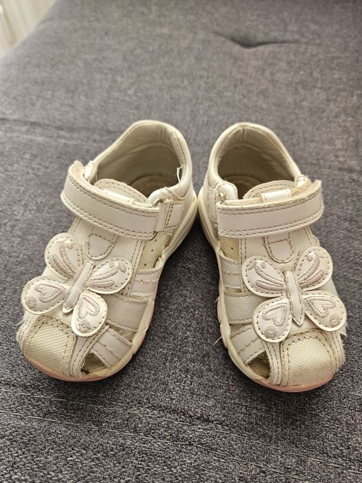 Sandały dziewczęce, białe, Cool Club, podeszwa Bio-Flex, 20 rozmiar