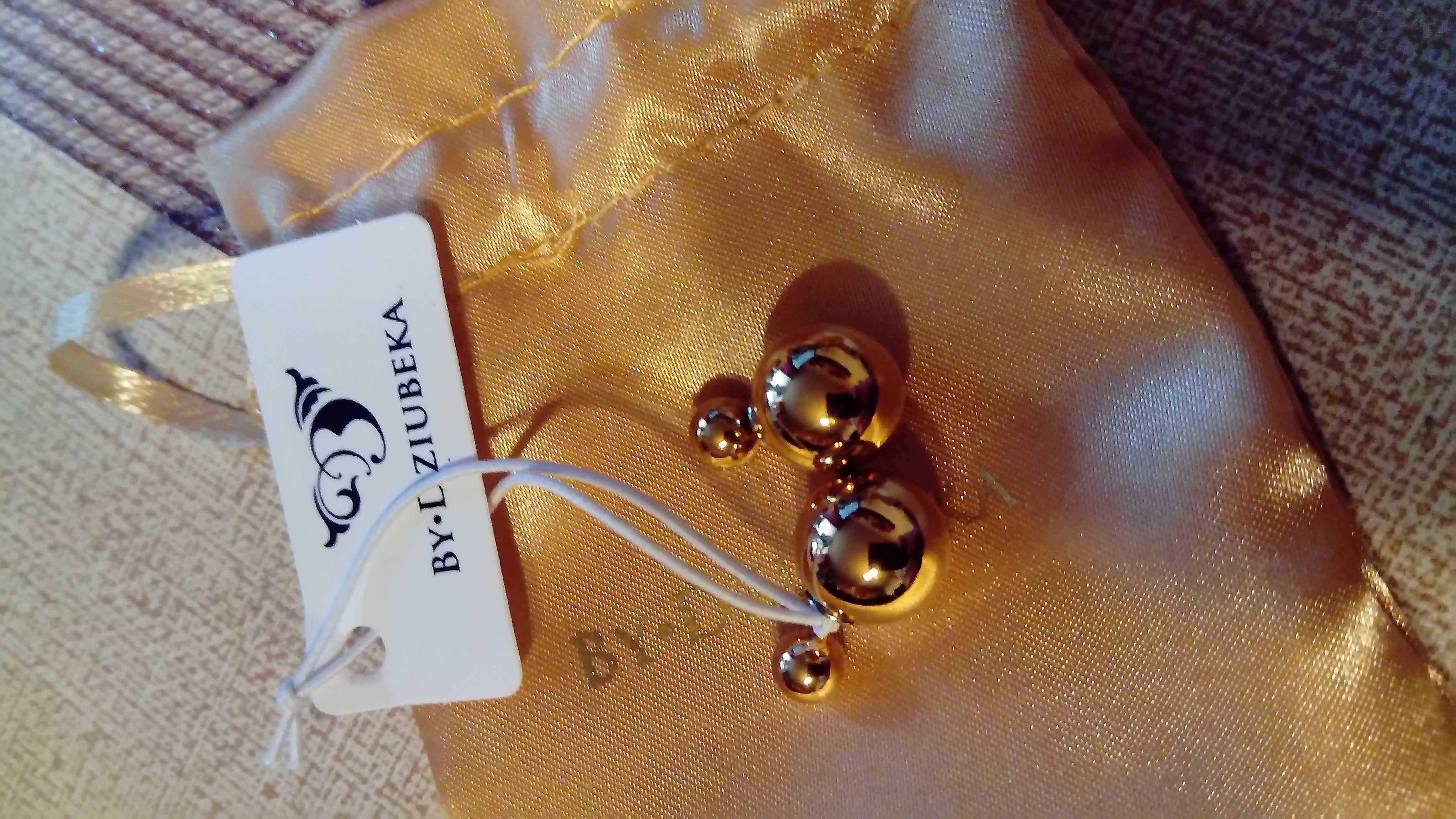Kolczyki złote kulki Balls Steel and Shine