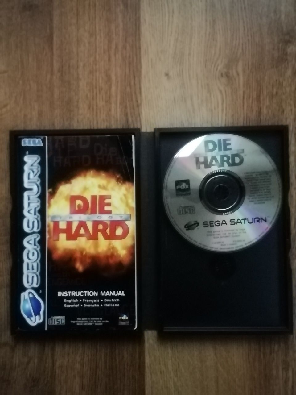 Sega Saturn gra Die hard trilogy