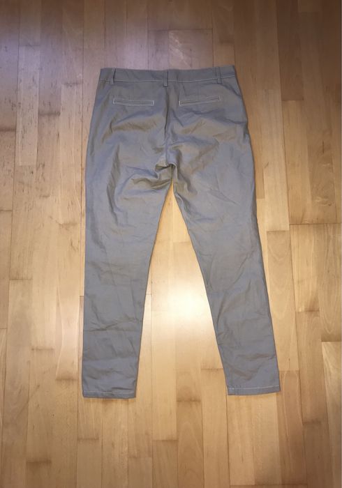 Spodnie eleganckie beżowe slim fit rurki adidas s originals