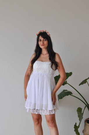 Biała sukienka boho rozmiar 36