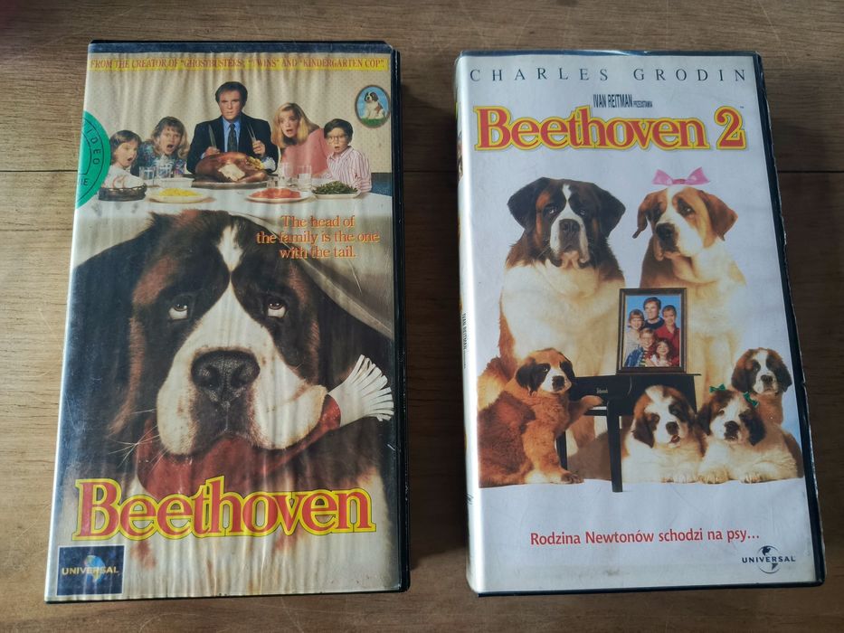 Beethoven 1 i Beethoven 2 kaseta VHS video