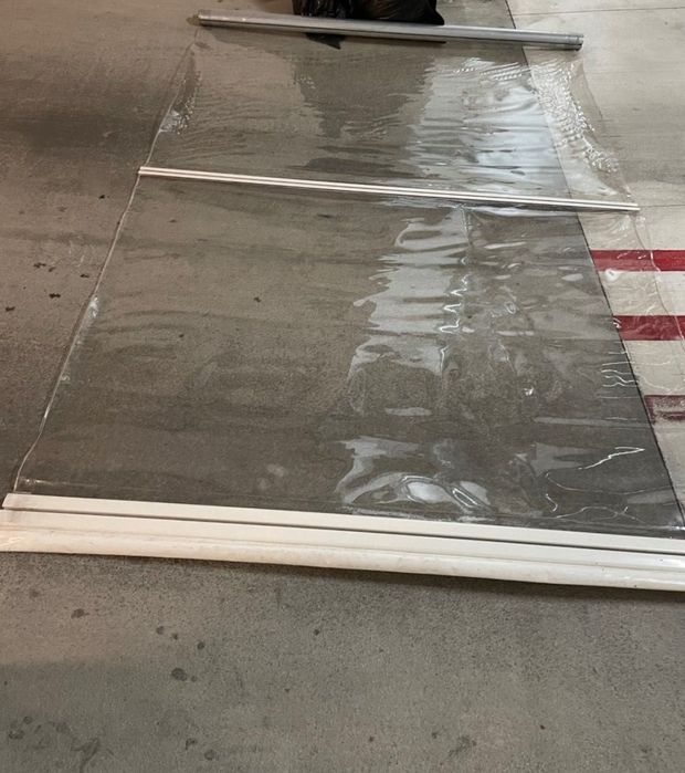Toldo vertical transparente