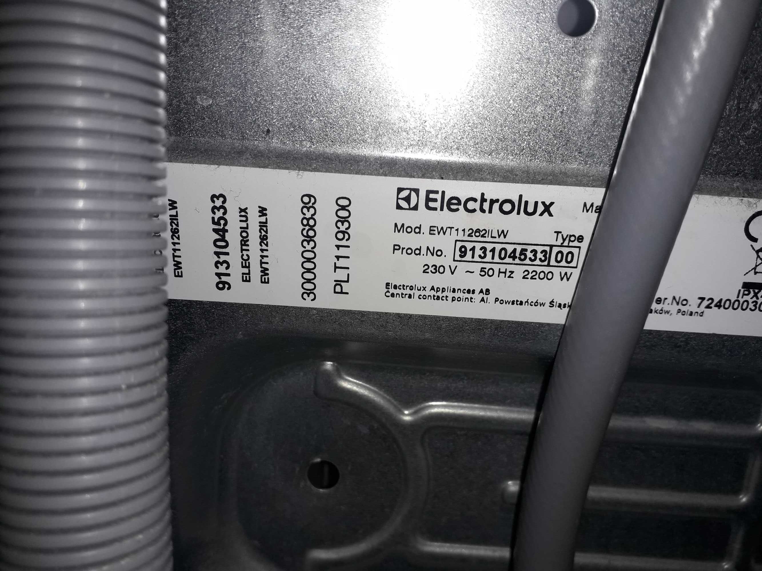 Electrolux EWT11262ILW pralka uszkodzona na części - okazja!