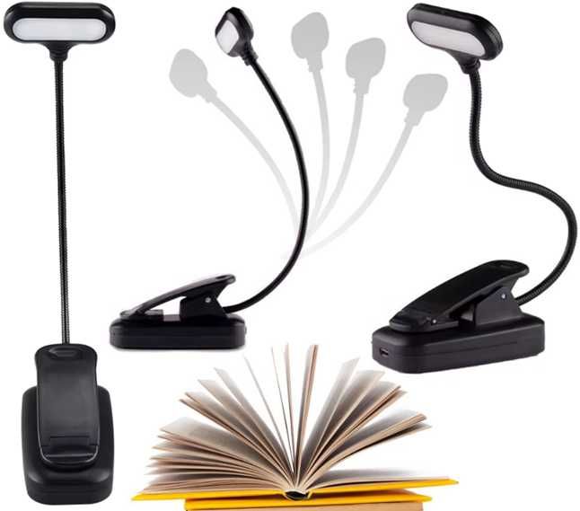 Lampka biurkowa led szkolna do czytania nauki pracy klips