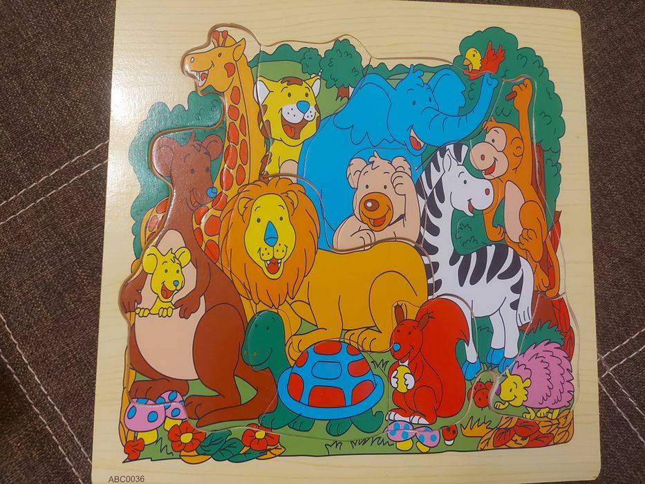 Дерев'яний пазл зоопарк