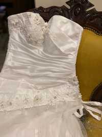 Suknia ślubna biała roz. 38, 160-165 wzrost