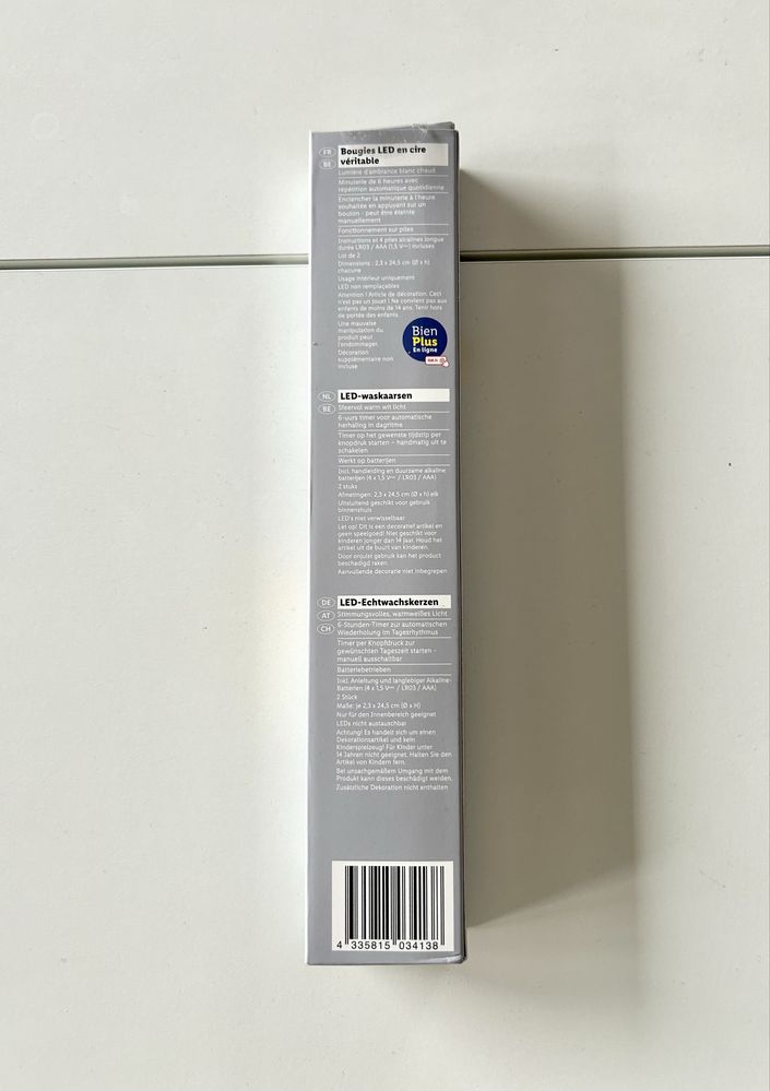 Świece LED 2 szt 24,5 cm baterie w zestawie