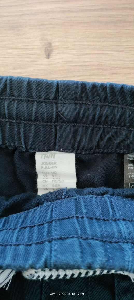 Spodnie joggery, H&M, rozm. 110