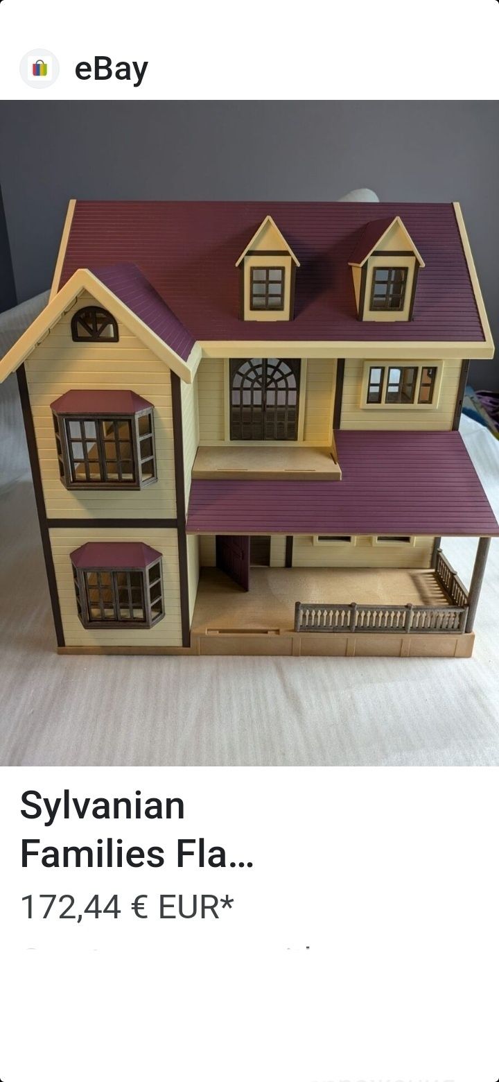 Скидка!Двухэтажный дом со светом Sylvanian families