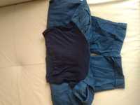 Spodnie ciążowe niebieski kolor