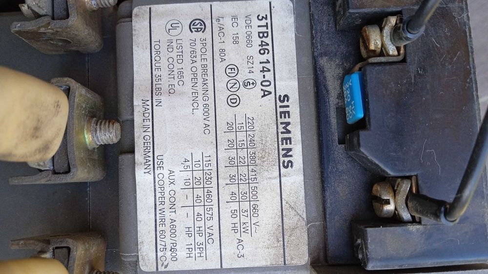 Продам Siemens 3TB 46 14-0A. Контактор на 22Kw з котушкою 220V, I-80А