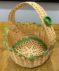 Koszyk ozdobny z wzorem handmade