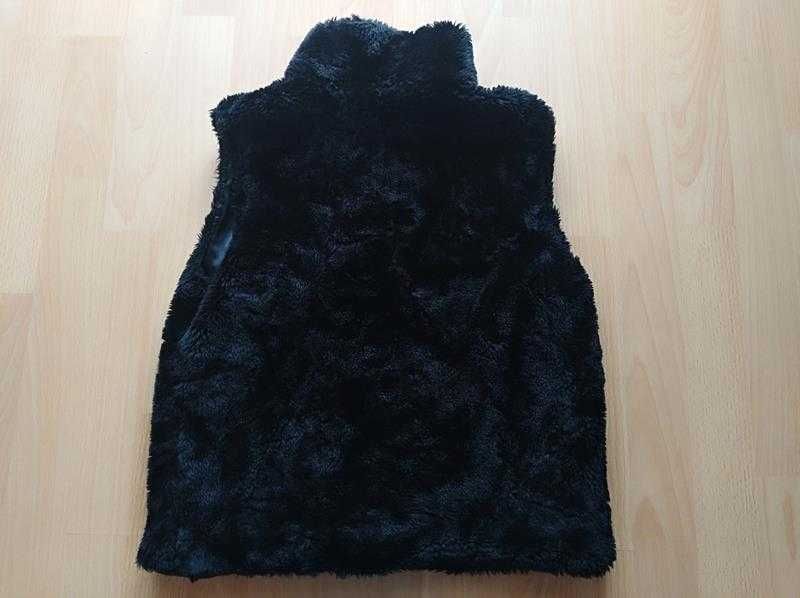 Kamizelka polarowa puszysta czarna damska rozmiar S / M