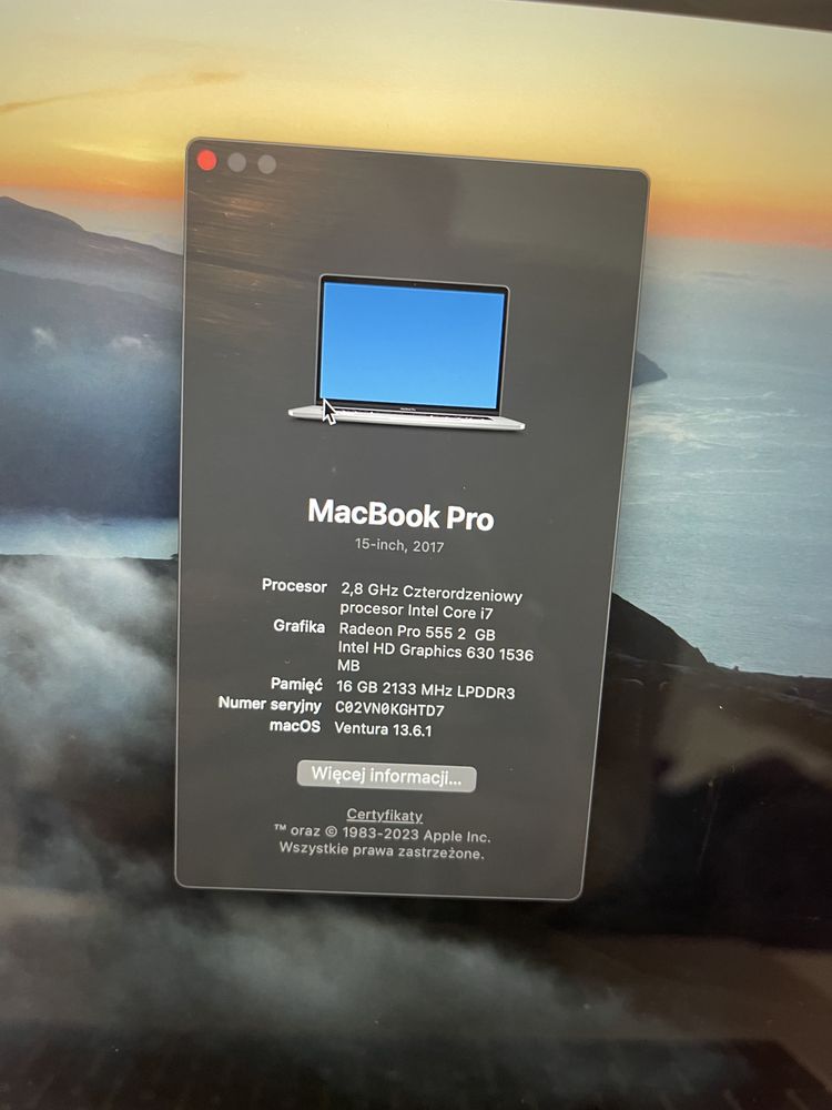 MacBook Pro 15” 2017