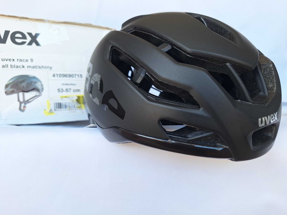 Kask rowerowy szosowy Uvex Race 9 All Black Mat Shiny S/M 53-57cm