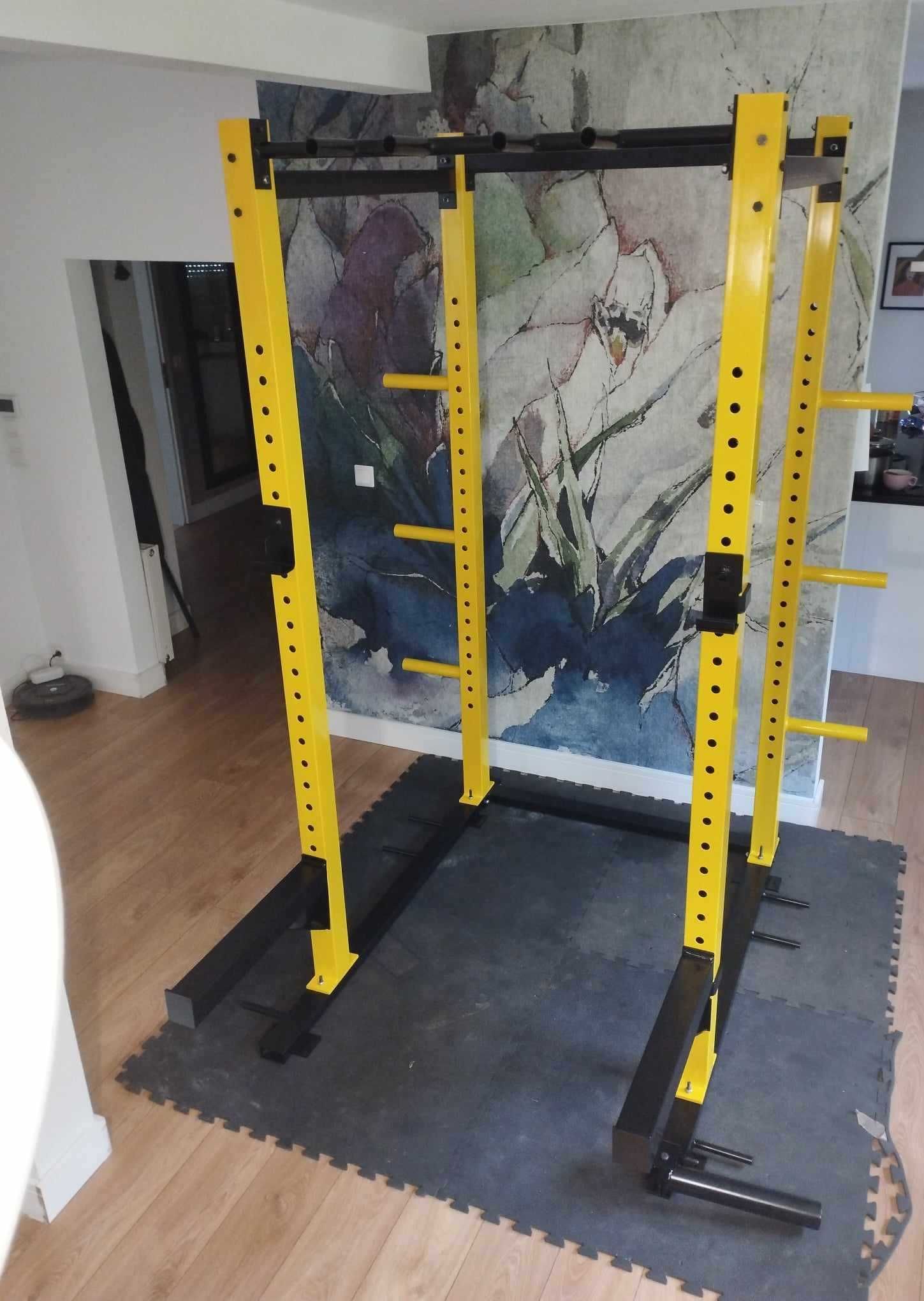 POWER RACK 80X80 + STACJA DIP + belki asekuracyjne + haki / siłownia