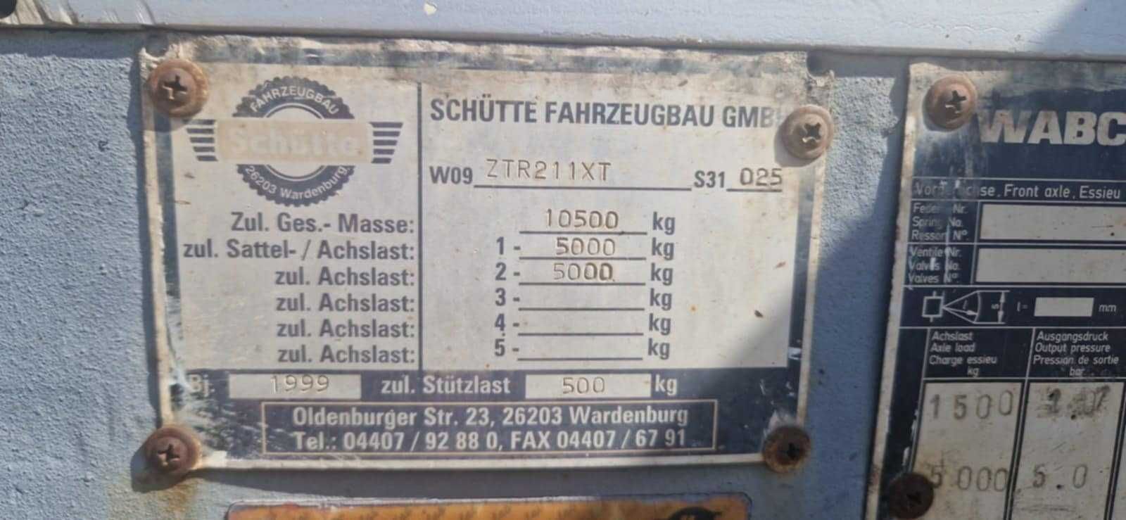 Przyczepa ciężarowa SCHUETTE
