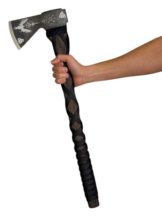 Сокира кована на подарунок Ворон 2 TR72 сталь 65Г Топор ручной работы