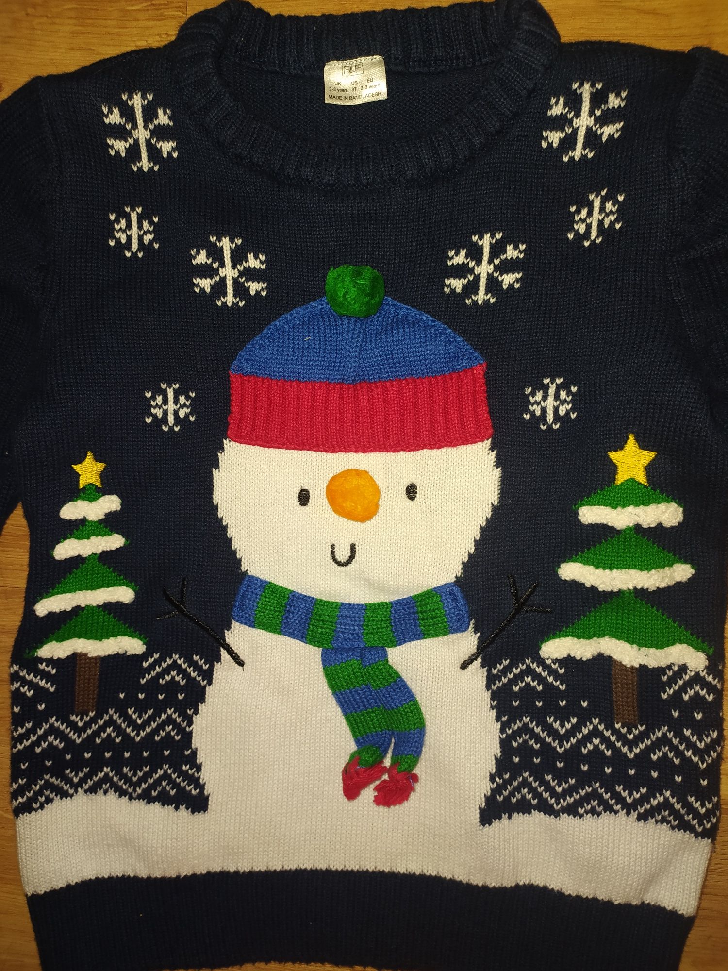 Sweterek świąteczny bałwanek