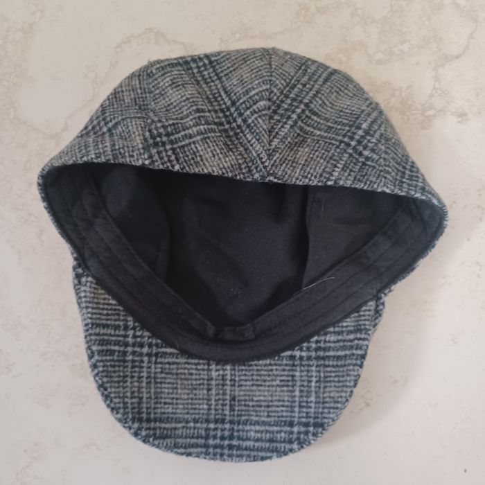 Kaszkiet w kratę jak nowy XL/60 cm