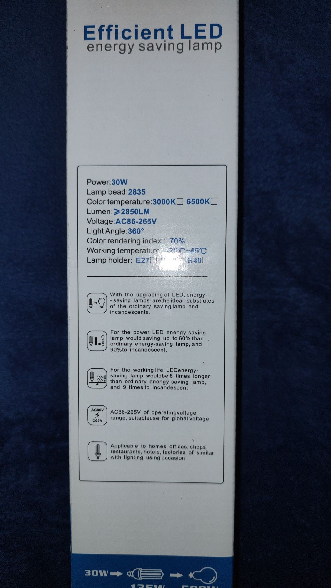 Żarowka led 30w 6000k