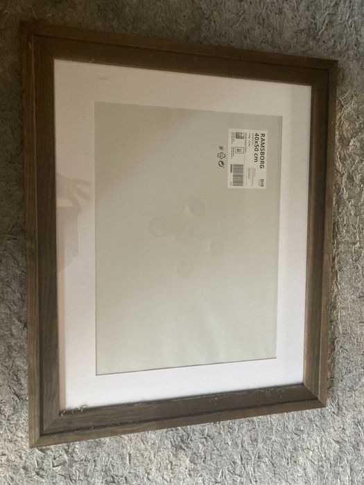 Drewniana ramka ikea Ramsborg 40x50