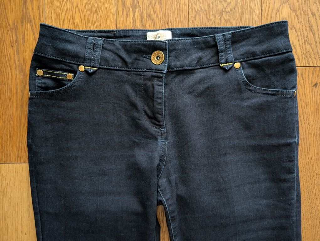 Spodnie damskie jeansy River Island M 38 szeroka prosta nogawka denim