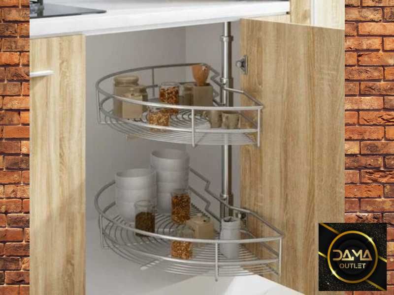 Koszt Cargo, 2-poziomowy kosz druciany do kuchni srebrny DaMaOutlet.pl