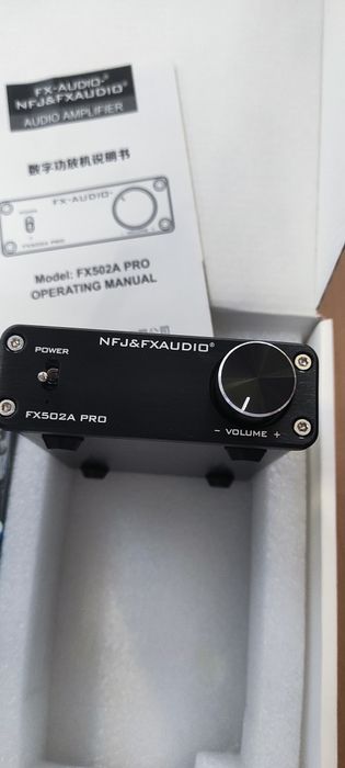 Стерео Hi-Fi підсилювач FX-Audio FX-502A PRO; кабель Monacor ACA-1635