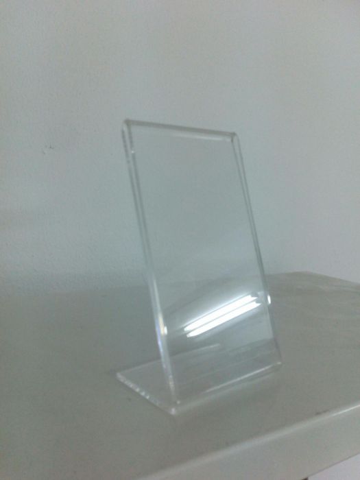 Porta preços/folhetos acrílico