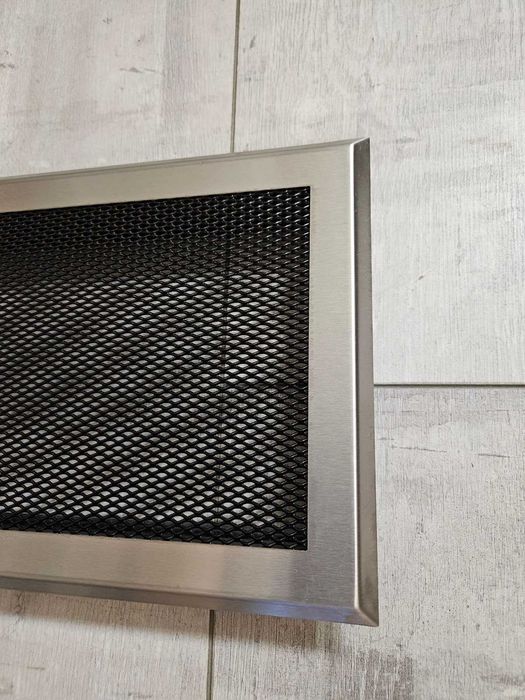 kratka kominkowa 16 x 32 chrom szlifowany stal szczotkowana parkanex